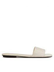 Calvin Klein Klapki Flat Slide Jacq HW0HW02388 Écru. Klapki damskie Calvin Klein, bez wzorów, z materiału, bez obcasa. Za 199.99 zł.