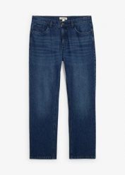 Dżinsy ze stretchem o kroju relaxed fit, straight. Niebieskie jeansy męskie bonprix. Za 139.99 zł.