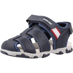 Sandały GEOX B S.FLAFFEE B.B Niebieski. Niebieskie sandały męskie Geox, ze skóry, bez zapięcia. Za 189.99 zł.