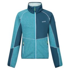 Bluza Polarowa Damska Melanżowy Pełen Suwak Lindalla VII. Niebieskie bluzy sportowe damskie Regatta, bez wzorów, z polaru, bez kaptura, trekkingowe. Za 81.99 zł.