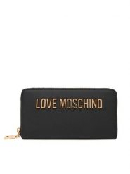 LOVE MOSCHINO Portfel JC5611PP1NKD0000 Czarny. Czarne portfele damskie Love Moschino, bez wzorów, ze skóry. Za 329.99 zł.