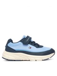 Tommy Hilfiger Sneakersy Low Cut Lace-Up/Velcro Sneaker T1X9-35260-1844 S Niebieski. Niebieskie buty sportowe chłopięce Tommy Hilfiger, bez wzorów, z materiału, bez zapięcia. Za 349.99 zł.