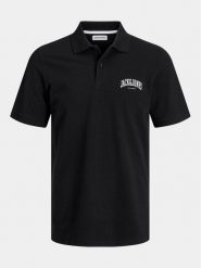 Jack & Jones Polo Josh 12247387 Czarny Standard Fit. Czarne koszulki polo męskie Jack & Jones, l, bez wzorów, z bawełny, bez ramiączek. Za 89.99 zł.
