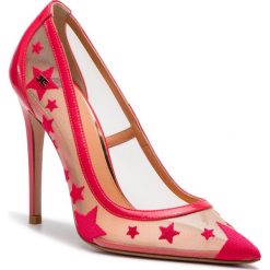 Szpilki ELISABETTA FRANCHI - SA-08S-91E2-V350 Nero 110. Czarne półbuty damskie Elisabetta Franchi, z aplikacjami, z lakierowanej skóry, bez obcasa, bez zapięcia. W wyprzedaży za 969.00 zł.