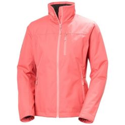 Damska kurtka wodoodporna Helly Hansen Crew 2. Czerwone kurtki damskie Helly Hansen, bez wzorów, bez kaptura. Za 714.50 zł.
