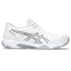 Buty halowe damskie Asics Gel-Rocket 11. Białe obuwie sportowe damskie Asics, bez wzorów, do siatkówki. W wyprzedaży za 316.80 zł.