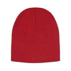Jednokolorowa Czapka Zimowa Typu Beanie – Zimowa - Czerwona. Czerwone czapki i kapelusze męskie His Story, na jesień, bez wzorów. Za 40.00 zł.