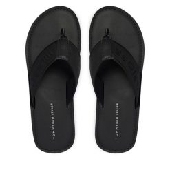 Japonki Tommy Hilfiger. Czarne klapki męskie Tommy Hilfiger. Za 249.99 zł.