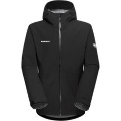 Kurtka przeciwdeszczowa męska Mammut Linard Guide HS Hooded Jacket. Czarne kurtki męskie Mammut, l, bez wzorów, z materiału, marine, bez kaptura. Za 1,322.10 zł.