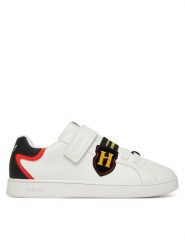 Geox Sneakersy J Eclyper J56LSB 000BC C0404 D Biały. Białe buty sportowe chłopięce Geox, bez wzorów, ze skóry, bez zapięcia. Za 179.99 zł.