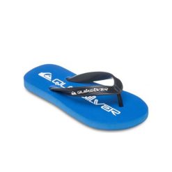 Klapki dla Chłopców JAVA WORDMARK. Niebieskie buty sportowe chłopięce Quiksilver, bez wzorów, z gumy, bez zapięcia. Za 69.99 zł.