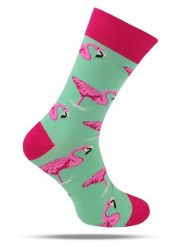Tematyczne Skarpetki Bawełniane - Różowe Flamingi. Czerwone skarpety męskie His Story, bez wzorów, z bawełny. Za 34.99 zł.