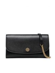 Tory Burch Torebka Robinson Chain Wallet 137152 Czarny. Czarne torebki do ręki damskie Tory Burch, bez wzorów, ze skóry, wizytowe, bez dodatków. Za 939.99 zł.