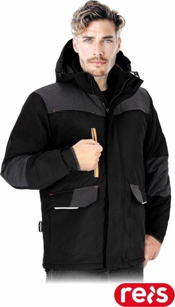 Kurtka męska Reis HOWALD - Męska kurtka ochronna ocieplana tkanina 100% poliester powlekany membraną TPU 142 g/m2 7 kieszeni pikowana podszewka zapina. Brązowe kurtki męskie Reis, m, bez wzorów, z poliesteru, bez kaptura. Za 166.21 zł.