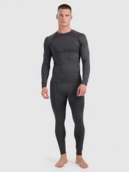 4F Bielizna termoaktywna bezszwowa (dół) męska - szara XXL/3XL. Czarna bielizna termoaktywna męska 4f, m, ze skóry. Za 129.99 zł.