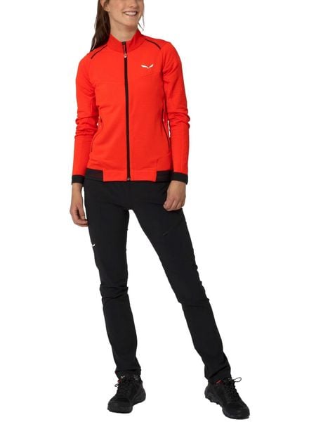 Bluza polarowa turystyczna damska Salewa Pedroc PL 2 W Jacket. Czerwone bluzy damskie Salewa, s, bez wzorów, z polaru, bez kaptura. Za 494.40 zł.