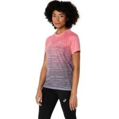 T-shirt Damski Bezszwowy. Czerwone t-shirty damskie Asics, l, bez wzorów, z dzianiny, bez kołnierzyka. Za 298.99 zł.