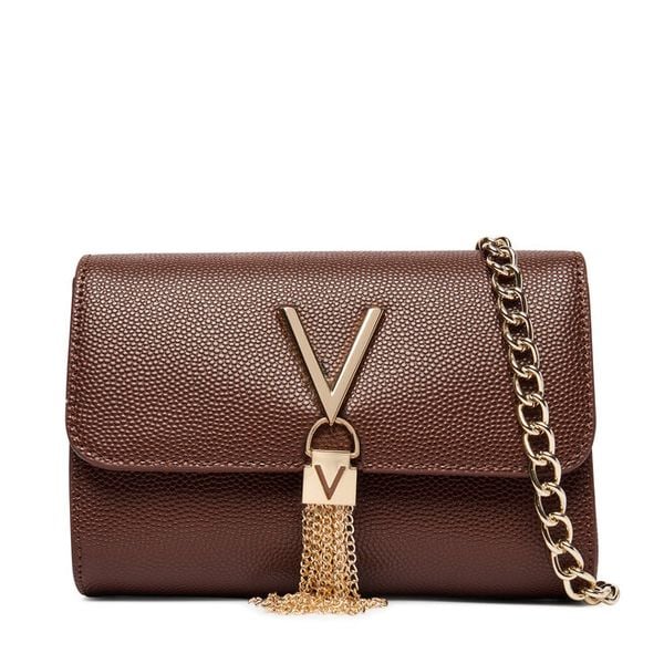Torebka Valentino. Brązowe listonoszki damskie Valentino, bez wzorów, bez dodatków. Za 286.99 zł.