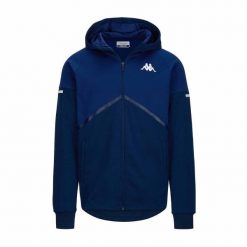 Bluza z kapturem Kappa Karefod. Niebieskie bluzy męskie Kappa, m, bez wzorów, z kapturem. W wyprzedaży za 286.55 zł.