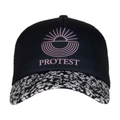 Czapka z daszkiem damska Protest Prtkeewee. Czarne czapki i kapelusze damskie Protest, na lato, bez wzorów, z materiału, sportowe. Za 52.99 zł.