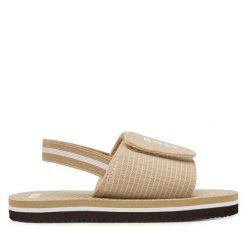 Sandały BOSS. Brązowe sandały chłopięce Boss, bez zapięcia. Za 109.99 zł.