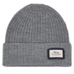 Czapka Tommy Hilfiger. Szare czapki i kapelusze męskie Tommy Hilfiger, na zimę, bez wzorów. Za 249.99 zł.