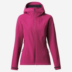 Kurtka turystyczna damska Softshell Forclaz MT500. Czarne kurtki damskie FORCLAZ, l, bez wzorów, z polaru, bez kaptura. Za 249.99 zł.