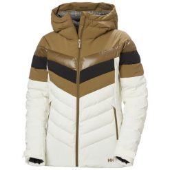 Damska kurtka puchowa Helly Hansen Imperial Puffy. Brązowe kurtki snowboardowe damskie Helly Hansen, bez wzorów, z puchu, bez kaptura, narciarskie. Za 1,399.00 zł.