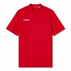 Męska koszulka Polo CCM Team Polo. Czerwone koszulki polo męskie CCM, m, bez wzorów, bez ramiączek. Za 179.99 zł.