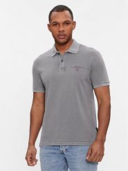 Napapijri Polo Elbas NP0A4GDL Szary Regular Fit. Szare koszulki polo męskie Napapijri, m, bez wzorów, z bawełny, bez ramiączek. Za 179.99 zł.