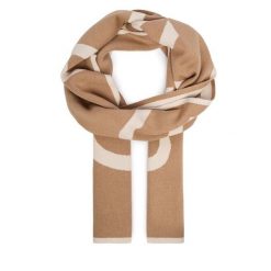 Szalik Calvin Klein. Brązowe szaliki i chusty damskie Calvin Klein, bez wzorów. Za 329.99 zł.