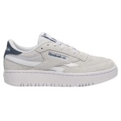 Buty treningowe damskie Reebok Club C Double Revenge. Szare obuwie sportowe damskie Reebok, bez wzorów, ze skóry, trekkingowe, Reebok Club. Za 215.49 zł.