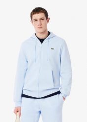 Bluza sportowa męska Lacoste SH9626 00 T01 z kapturem. Niebieskie bluzy męskie Lacoste, l, bez wzorów, z bawełny, z kapturem. Za 566.85 zł.