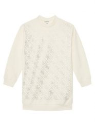 Guess Sukienka codzienna J5YK02 KA6V4 Écru Regular Fit. Sukienki dla dziewczynek Guess, z aplikacjami, z bawełny, bez ramiączek. Za 139.99 zł.