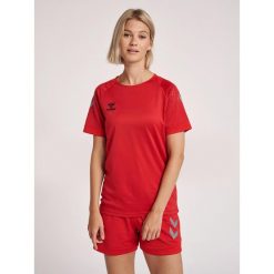 Damski poliestrowy dżersej Hummel Lead. Czerwone koszulki sportowe damskie Hummel, xs, bez wzorów, z dżerseju, bez kołnierzyka, bez ramiączek, do piłki ręcznej. Za 133.00 zł.