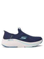 Skechers Sneakersy Skechers Slip-ins: Max Cushioning Elite 2.0 129611 Niebieski. Niebieskie trampki i tenisówki damskie Skechers, bez wzorów, z materiału, bez zapięcia. Za 329.99 zł.