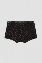 ARMANI EXCHANGE Czarne logowane bokserki. Czarne bokserki męskie Armani Exchange, m, bez wzorów. W wyprzedaży za 109.99 zł.