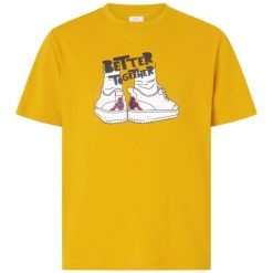 Koszulka Kappa Glabu Tbar. Żółte koszulki sportowe męskie Kappa, m, bez wzorów, bez kołnierzyka, bez ramiączek. Za 149.00 zł.