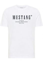 Męski T-Shirt Mustang Style Alex General White 1017998 2045. Białe t-shirty męskie Mustang, m, bez wzorów, bez kołnierzyka. Za 79.99 zł.