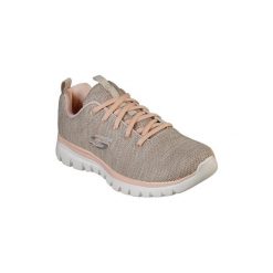 Buty do chodzenia damskie Skechers Graceful Twisted Fortune. Brązowe obuwie sportowe damskie Skechers, bez wzorów, z gumy, trekkingowe, Skechers Sport. Za 279.00 zł.