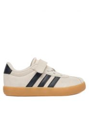 Adidas Sneakersy Vl Court 3.0 KI6495 Beżowy. Brązowe buty sportowe dziewczęce Adidas, bez wzorów, ze skóry, bez zapięcia. Za 199.99 zł.