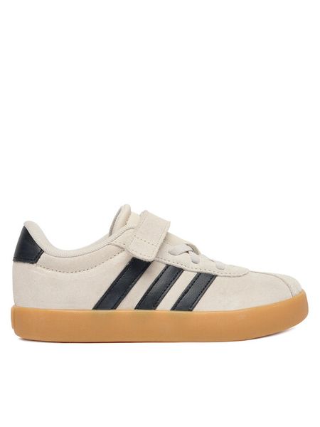 Adidas Sneakersy Vl Court 3.0 KI6495 Beżowy. Brązowe buty sportowe dziewczęce Adidas, bez wzorów, ze skóry, bez zapięcia. Za 199.99 zł.