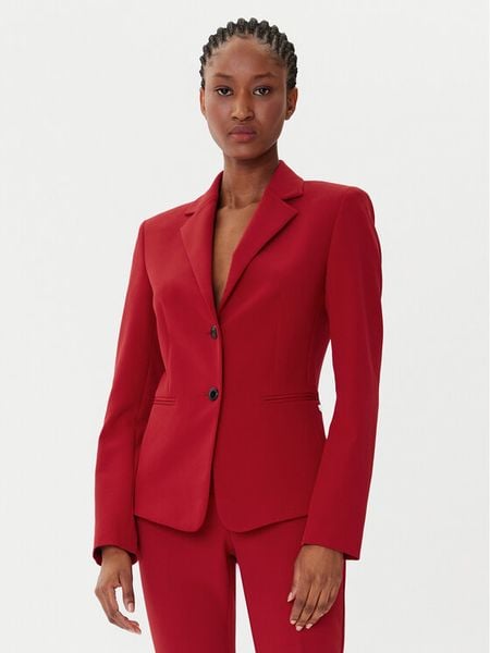 HUGO Marynarka Agonia-1 50539976 Czerwony Slim Fit. Czerwone żakiety damskie Hugo, bez wzorów, z syntetyku. Za 879.99 zł.