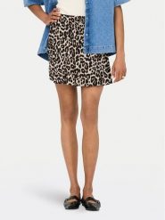 ONLY Spódnica mini 15322967 Brązowy Regular Fit. Brązowe spódnice damskie Only, l, bez wzorów, z wiskozy, mini. Za 59.99 zł.