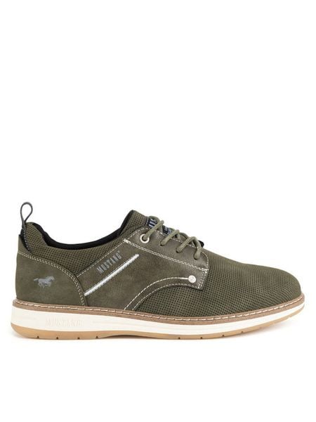 Mustang Półbuty 4197-303 Khaki. Brązowe półbuty na co dzień męskie Mustang, bez zapięcia. Za 299.99 zł.