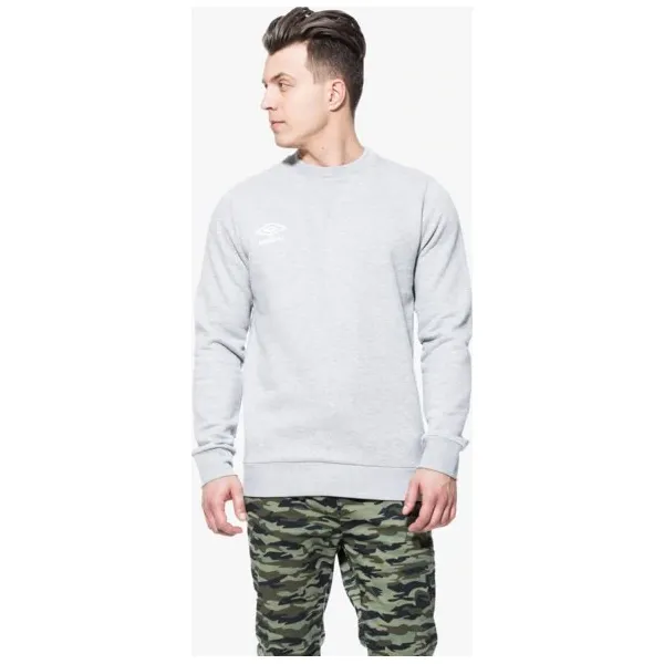 Umbro Bluza Fleece Small Logo , szary, rozmiar XL. Szare bluzy męskie Umbro, m, bez wzorów, z bawełny, bez kaptura. W wyprzedaży za 79.99 zł.