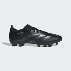 Buty Predator League MG. Czarne obuwie sportowe damskie Adidas, bez wzorów, z materiału, do piłki nożnej. W wyprzedaży za 329.10 zł.