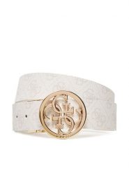 Guess Pasek Damski BW9166 P4235 Biały. Białe paski damskie Guess, z aplikacjami, ze skóry. Za 199.99 zł.
