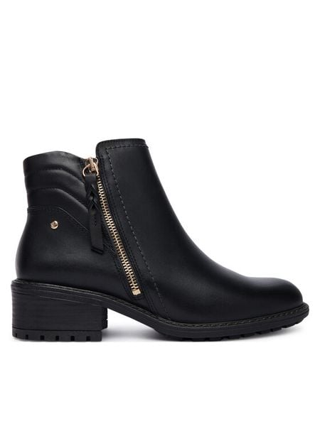 Pikolinos Botki Medina W0D-8581 Czarny. Czarne botki damskie Pikolinos, bez obcasa, na słupku, bez zapięcia. Za 759.99 zł.