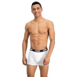 Bokserki Męskie Basic (zestaw 2 Sztuk). Białe bokserki męskie Puma, l, bez wzorów, z bawełny. Za 120.99 zł.